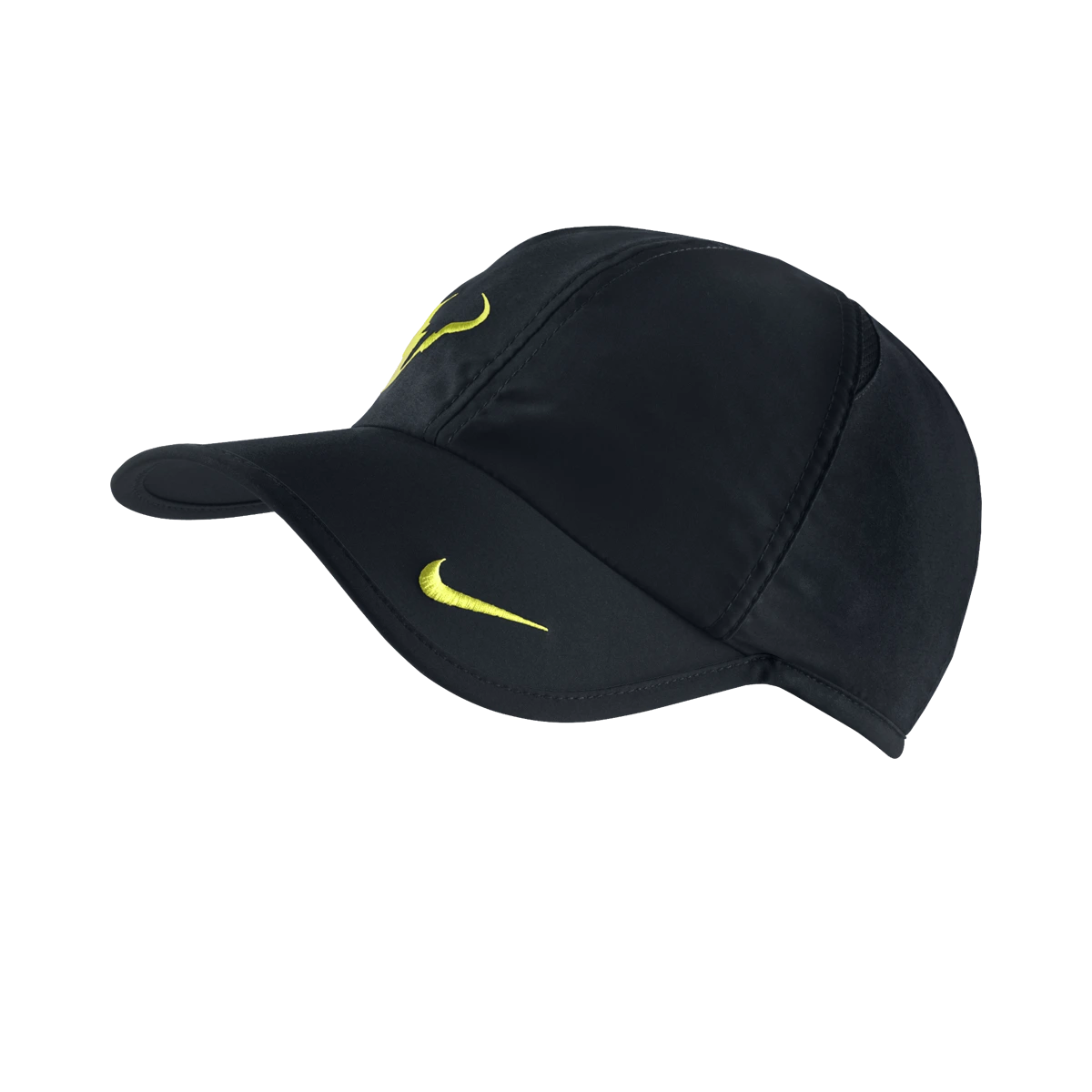 Nike Rafa Bull Logo hat in Black w/Hot Lime [398224-013] from the Fall 2010 tennis collection